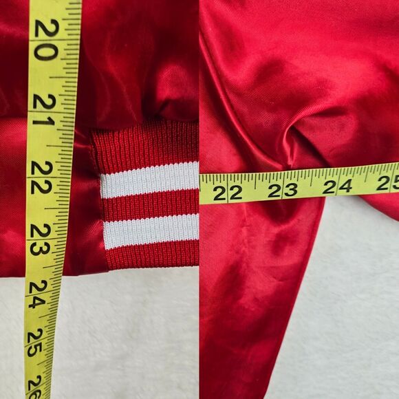 Vintage Don BY Jac Varsity Bomber Jacket size M USA Made 100% Nylon Satin 90s - Picture 9 of 9